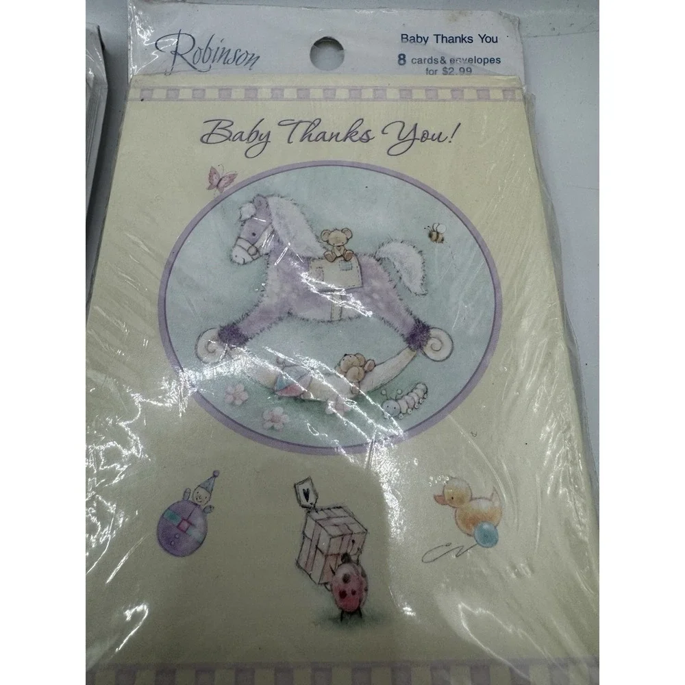 Lot Of 4‎ Packs Of NOS Baby Announcements And Thank You Cards Sealed